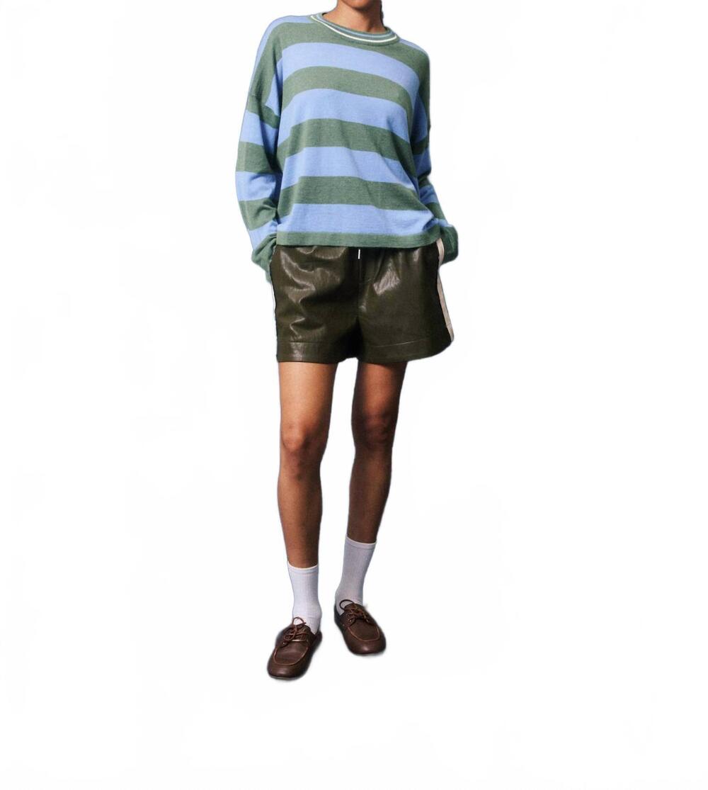 NEW FRNCH amelie pull-on shorts in olive